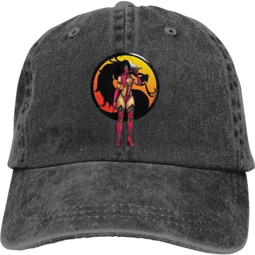Adjustable Solid Color Baseball Cap Mortal Kombat - Mileena Washed Cotton Mortal Kombat Sports Woman Hat