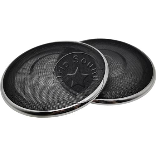 For 8" inch Speaker Conversion Net Cover High-grade Car Home Silvery Electroplate Frame Metal Mesh Grille #Silver+Black #CWF