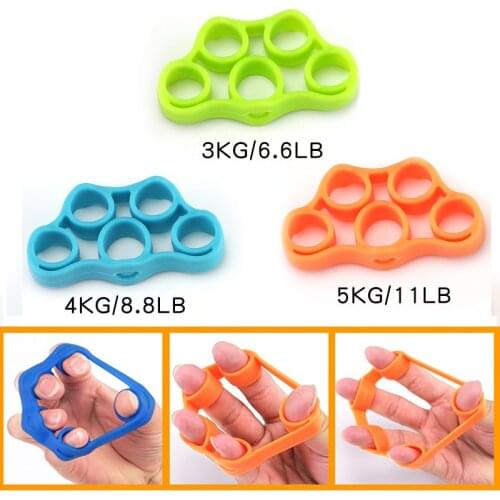 Silicone Finger Gripper Hand Grip Strength Trainer Resistance Bands Fitness Wrist Yoga Finger Expander Exercise Training Toys