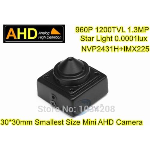 SONY IMX255 0.0001lux ATM Bank Micro Square AHD Camera Mini Size 30*30mm 960P 1.3MP Ahd Cam CCTV Video Surveillance For AHD DVR