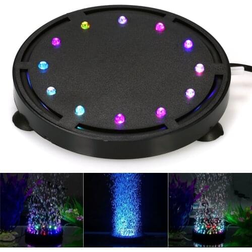 Aquarium Led Lighting Submersible LED Air Bubble Light Colorful Decoration for Aquarium Fish Tank Lamp Decor EU Plug