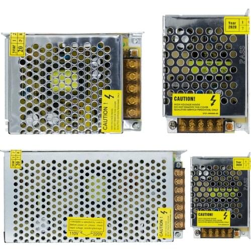 Lighting Transformer AC110V-220V to DC 12V 24V Power Supply Adapter 3A 5A 10A LED Strip Switch Driver