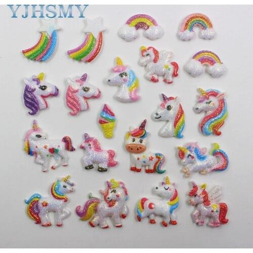YJHSMY 20312-19,10pcs 25mm*23mm,Various color style shiny Cartoon Trinkets,Trinkets ornaments Decorations,DIY handmade material