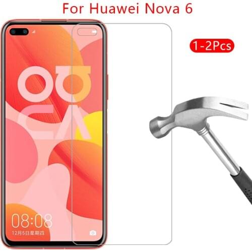 Protective glass for huawei nova 6 screen protector tempered glas on nova6 5g film huawey huwei hawei huawe huawai huawi hawawi