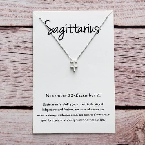 Wish Card 12 Constellation Aquarius Pisces Aries Taurus Gemini Cancer Leo virgo Libra Scorpio Sagittarius Capricorn Necklace