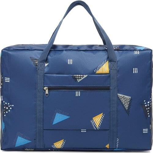 Women Portable Travel Bag Large Capacity Foldable Duffel Bag Travel Organizer Luggage Bags Lightweight Polyester Weekend Bags