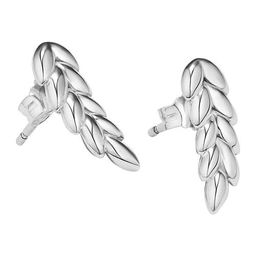 Curved Grains Earring Studs 925 Sterling Silver Jewelry For Woman Make up Fashion Female Earrings Party Jewelry