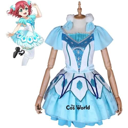 Love Live Sunshine Aqours WATER BLUE NEW WORLD Kurosawa Ruby Tops Dress Uniform Outfit Anime Cosplay Costumes