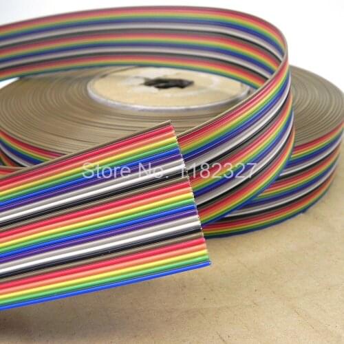 1 meter/lot) Time-limited Rushed 1.0mm Spacing Pitch 26 Way 26p Flat Color Rainbow Ribbon Cable Wiring Wire For Pcb Diy
