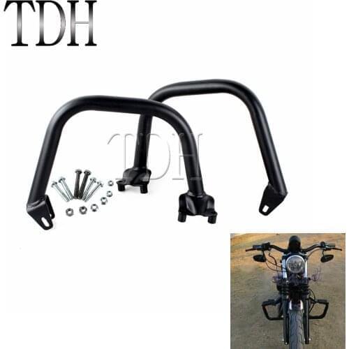 1 Pair Motorcycle Mustache Highway Freeway Engine Guard Crash Bar For Harley Bumper Buffer For Harley Street 500 750 2015-2017