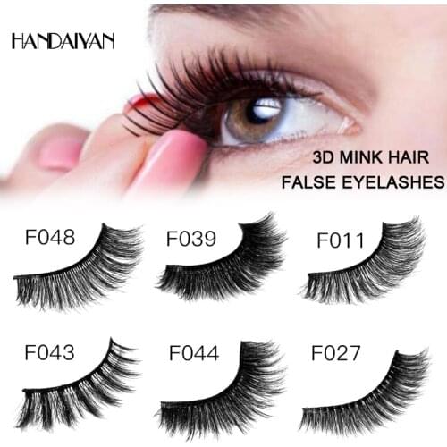 HANDAIYAN 3D Mink false eyelashes are soft and naturally long false eyelashes