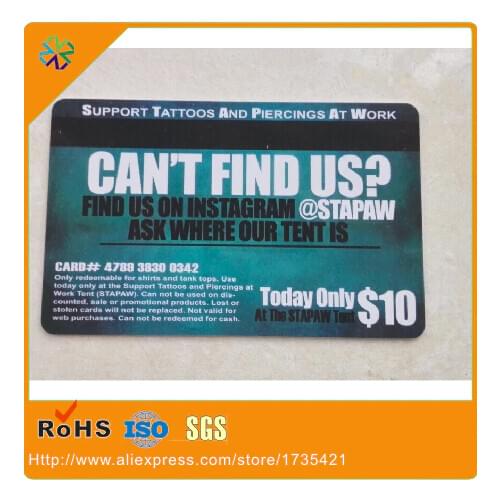 4 color printing both side cmyk plastic business card