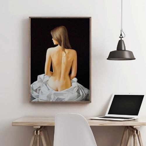 Abstract Canvas Painting Nude Womans Back Print Poster Wall Painting For Living Room Wall Art Picture Home Decor Gift No Frame