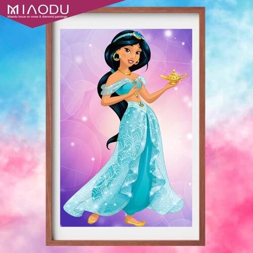 Diamond Painting Disney Jasmine Princess Picture 5D DIY Mosaic Cartoon Kit Rhinestone Embroidery Art Home Decoration