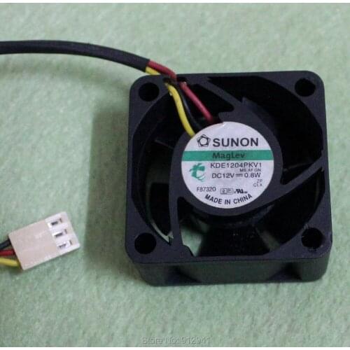 B159b SUNON KDE1204PKV1 4020 40mm x 40mm x 20mm Maglev Cooler Cooling Fan DC 12V 0.8W 3Wire 3Pin Connector