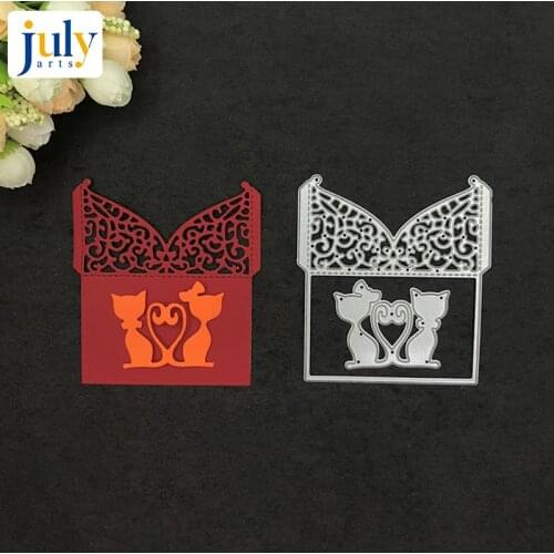 Julyarts Creative Carbon Steel Material Metal Cutting Dies Flower Cat Cutting for DIY Scrapbooking Embossing Knife Craft Dies