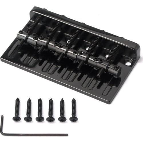 A set of 5 Strings black Electric Bass Bridge guitar accessories parts Musical instrument