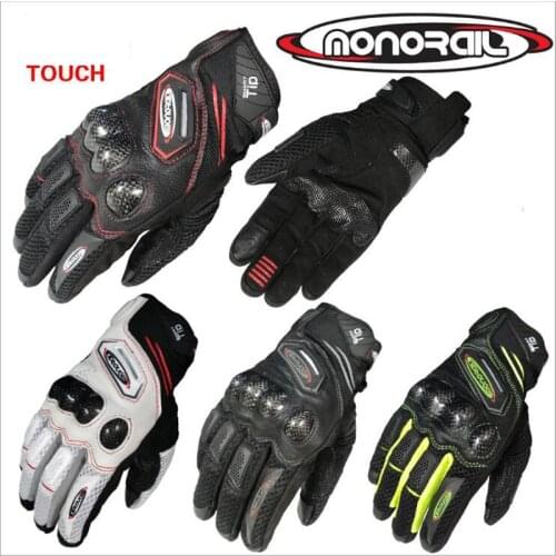 2019 New Knight Protection Motocross Motorcycle Riding Gloves Motorbike Racing Glove Made of Leather carbon fiber Touch screen