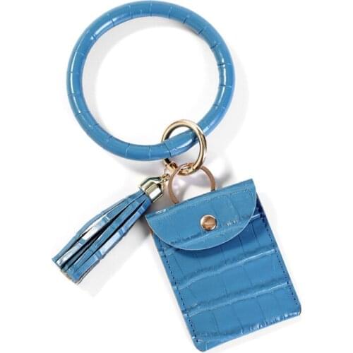 2020 New Keychain Card Bag For Women Men Snake Wallet PU Leather Tassel Keyring Fashion Key Chain Jewelry Gifts DZ0173