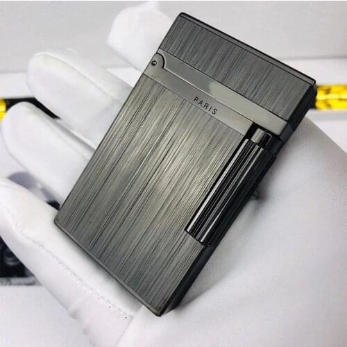 100% new vintage dupont gas lighter gas cigarette lighter polished jet gasoline flint lighter metal gas lighter