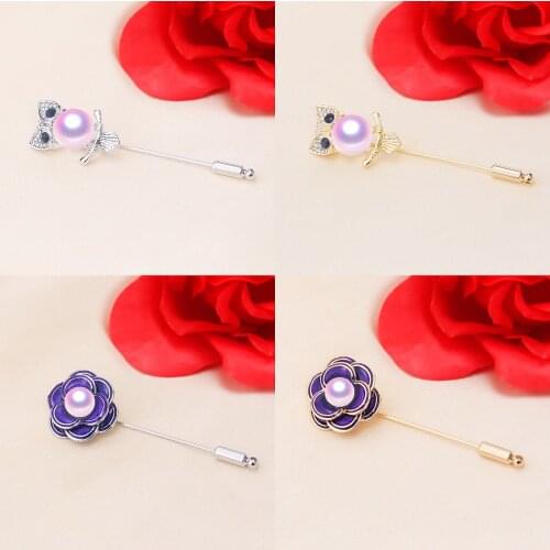 MIX STYLES Brooch Pin Mountings Base Findings Accessories Jewelry Settings Parts Mounts for Pearls Jade Crystals Agate Coral