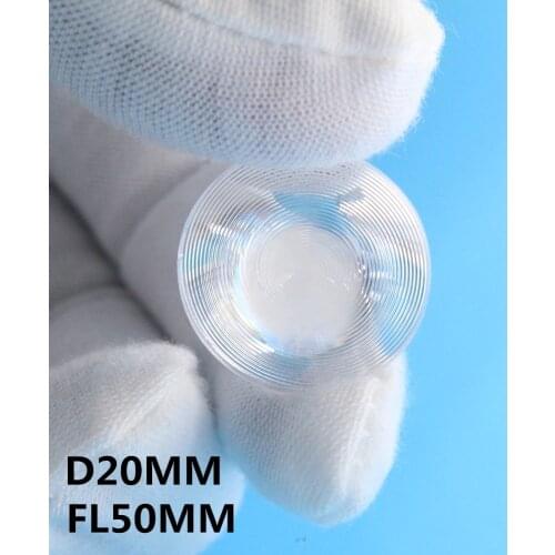 Support dropshipping small size short focus fresnel lens Focal length 50 mm Diameter 20mm circle fresnel lens hot LED lamp lens