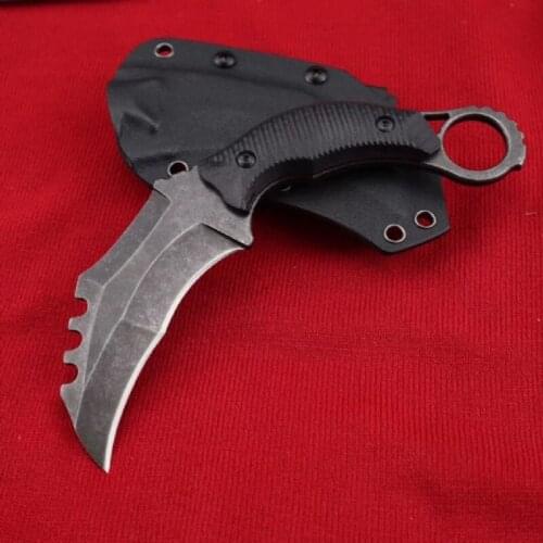 Porcupine Claw Knife A2 Steel Stone Wash 230 Black G10 High Hardness Outdoor Camping Survival self-defense tactical EDC Tools