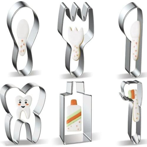 Three-Piece Wash Cookie Cutter Stainless Steel Biscuit Knife Baking Fruit Kitchen Mold Embossing Printing
