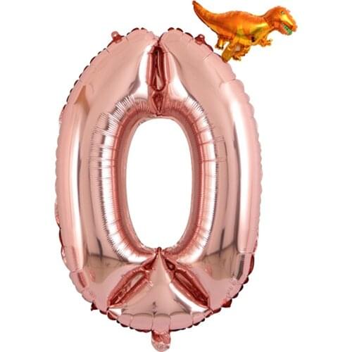 Rose Gold Mylar Foil Number Balloons, 0-9 Birthday Party Balloons, Baby Shower, Bridal Shower Festival Party Decor