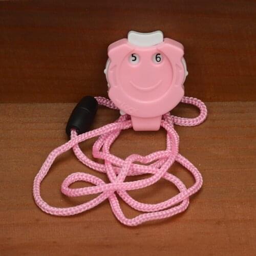 Pink Practical Plastic Needle Crafts Crochet Knitting Row Counter with Lanyard Pendant Sewing Tool Sweater Wool Knitting Counter
