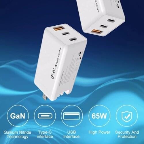 USB C Charger for MacBook Pro Air RAVPower 65W 3-Port PD Charger GaN Fast Charging Wall Charger Adapter for Nintendo