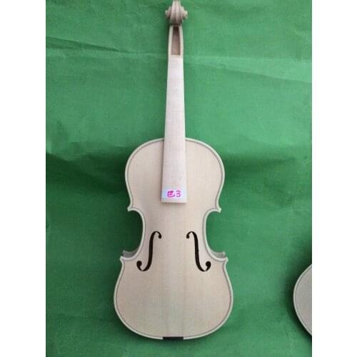 Violin 4/4 in white baroque style flamed maple back spruce top No3