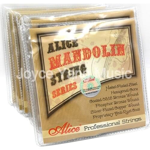 10 Sets Alice AM07 Mandolin Strings Nickle-Plated Steel&Phosphor Bronze Wound Strings 1st-4th 010-034 Free Shipping Wholesales
