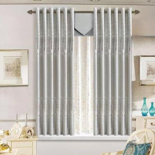 Curtain Fabric! Silver Grey Wide 210 CM curtains Fabric Embroid Curtain Hotel 5 stars hotel bedroom Curtain Wholesale material
