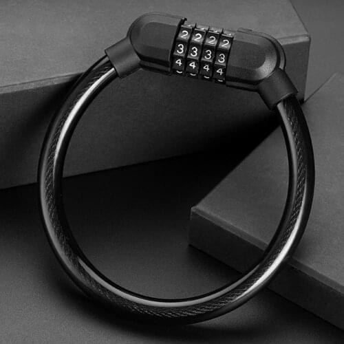 Cycling Equipment Bicycle Lock Anti-theft Bike Lock Multifunctional Code Lock Using Thick Steel Wire Rope Rugged Safe Anti-theft