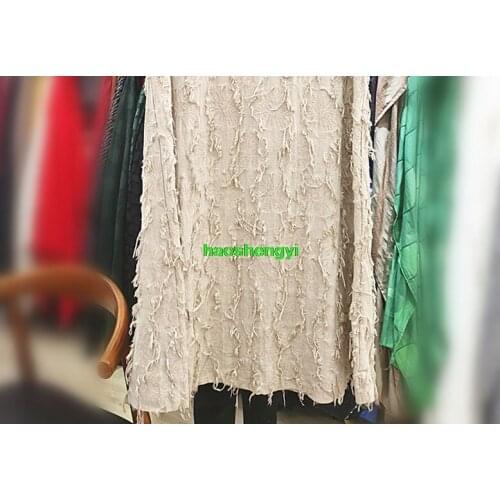 Chinese style spring and autumn cotton and linen cloth, cut flower linen cloth garment fabric