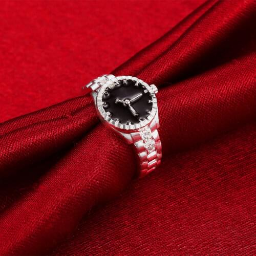 925 Sterling Silver Rings For Women men fine crystal Black watch elegant Fashion Party Gifts lady Charm wedding luxury Jewelry