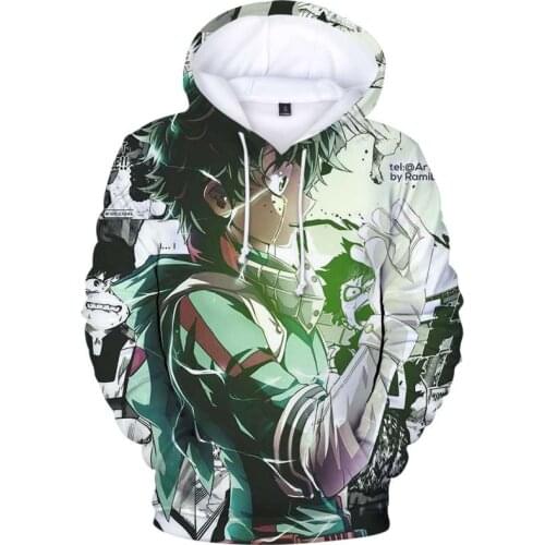2021 Womens Hoodies Anime My Hero Academia Men Hoodie Winter Fashion Sweatshirts Anime My Hero Academia Streetwear Clothes