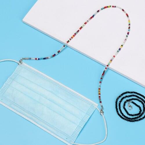 1 PC New Face Mask Lanyards Eyeglasses Strap Cord Holder Extender Crystal Beaded Chain Women Men Neck Anti-lost Accessories