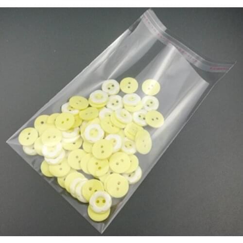 100Pcs 9cm x 17cm Clear Self Adhesive Seal Plastic Storage Bag Plastic for Candy Packing Resealable Cookie Packaging Bag Pouch