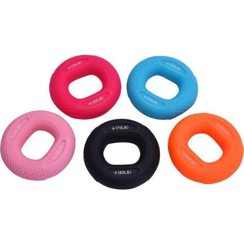 20-80lb Adjustable Strength Silicone Gripper Arm Muscle Strength Training Grip Ring Fitness Equipment