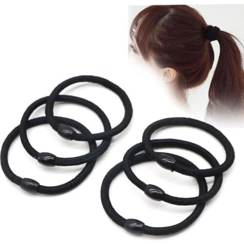 20pcs Black Elastic Ponytail Holders Hair Rope Hair Styling Tools Women Rubber Band Tie Gum Hair Accessories for Girls Scrunchy