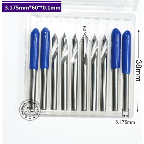 3.175mm*60degree,cnc solid carbide milling cutter,high precision metal engraving,aluminum,copper,wood,mdf engraving bit