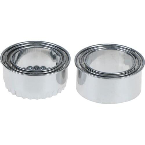 3Pcs Portable Dumplings Wrappers Molds Round/Flower Shaped Dough Cutting Tool Kitchen Gadgets Stainless Steel Dumplings Cutter