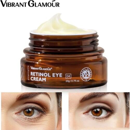 VIBRANT GLAMOUR Retinol Eye Cream Anti Wrinkle Anti Aging Serum Fade Fine Line Remove Dark Circle Eye Bags Firming Eye Skin Care