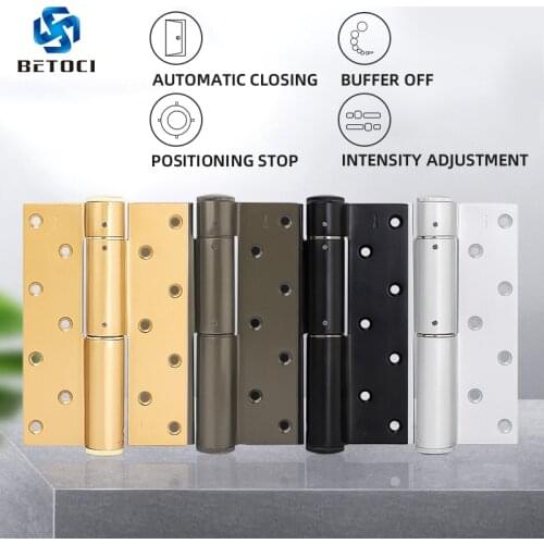 BETOCI 2PCS Automatic Door Closing Hinge,Cushioning Hydraulic Hinge,Heavy Steel Alloy Buffer Mute Closing Door Positioning Stop