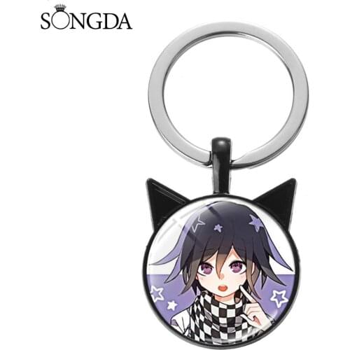 Cool Game Danganronpa V3 Killing Keychain Oma Kokichi Anime Cartoon Figure Key Chain Boy Girl Jewelry Gift Key Ring Accessories
