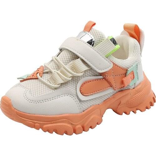 Four Seasons Girls Sneakers Children 2020 Autumn New Breathable Fashion Girls Mesh Shoes Non-slip Running Shoes Kids Sneakers