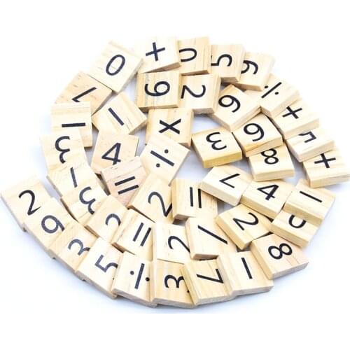 20mm 100pcs Mixed Numbers/ Digital Symbols Nonporous Wooden Scrapbooking Carft for Decoration Diy Block Teaching Materials