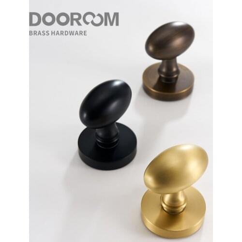 Dooroom Brass Door Lock Set Modern Interior Bedroom Bathroom Double Wood Door Lever Set Dummy Privacy Passage Hidden Door Lock
